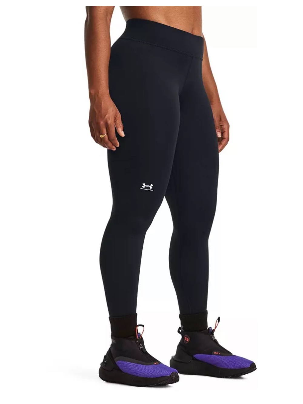 NWT Under Armour UA Women's ColdGear Authentics Leggings in Black Sz XS